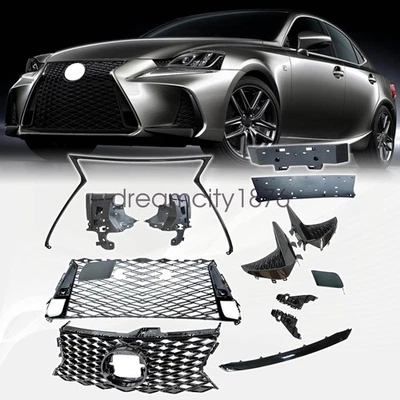 Juego de malla de rejilla delantera para Lexus IS200t IS300 IS350 F 2017-2019 Sport negro brillante Foto 1 de 4