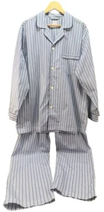 Brooks Brothers Pajama Set Men L Woven Votton Long Sleeve Blue Stripe - Picture 1 of 13