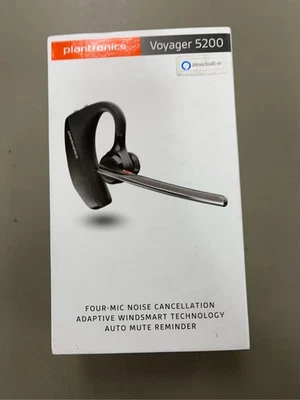 Poly Voyager 5200 Earset, + USB-A to Micro USB Cable, Noise Canceling - Black - - Image 1 of 3