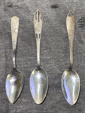 3 Beautiful Sterling Silver Spoons. Very Clean And Shiny! Cover