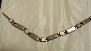 Silver stainless bracelet 7.5'' - Picture 1 of 2