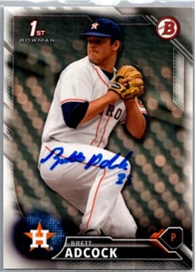 2016 Bowman Draft #BD-41 Brett Adcock 1st Bowman Autographed/Signed - Bild 1 von 2