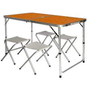 Campingtisch ca.120x60cm+4 Campinghocker Klapptisch Koffertisch Falttisch Hocker - Bild 1 von 12