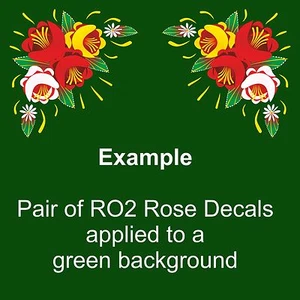 RO2 Self Adhesive Traditional Roses for Canal/Narrow Boat Decoration & Canalia - Picture 1 of 2