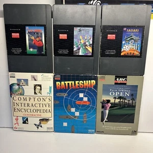 Lot of 7 PHILLIPS CD-I Games w/ Cases - Battleship, Caesars, Sargon Chess & More - Picture 1 of 21