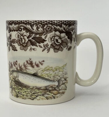 Spode Woodland Pacific Salmon, North American Fish Mug 3 1/2", 9 oz Discontinued - Image 1 of 4