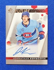688/999 Johnathan Kovacevic 2022 SP Authentic Future Watch Auto #168 Canadiens
