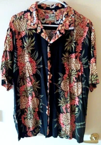 Camisa Hawaiana Para Hombre HILO HATTIE Hecha en Hawaii, EE. UU. XL 100% Rayón Multicolor - Imagen 1 de 7