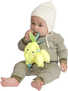 Manhattan Spielzeug Mini-Apfel Bauernhof Zitrone Baby Reisespielzeug mit Rassel, Quietscher - Bild 1 von 1