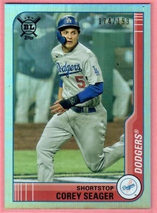 2021 Topps Big League Corey Seager Rainbow Foil #/199 Dodgers SP - Picture 1 of 2
