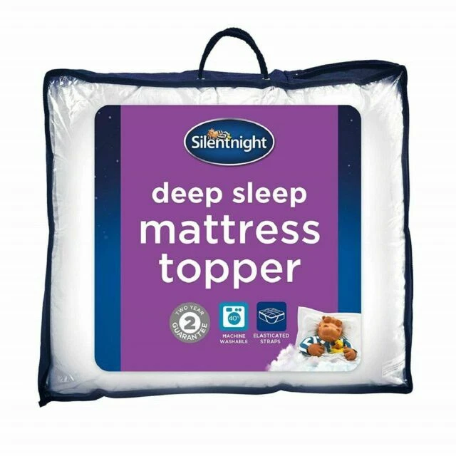 Silentnight Deep Sleep Mattress Topper, Double - White