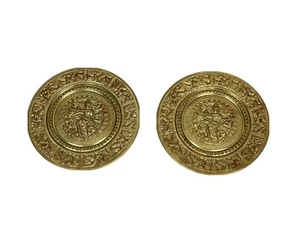 2 Placas de Pared de Latón a Juego Indian Hippy Vintage Años 70 Diosa Shiva Retro Bronce - Imagen 1 de 9