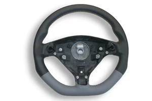 LENKRAD OPEL ASTRA G OPC + ABGEFLACHT NAPPA SCHWARZ/GRAU NEU BEZIEHEN - Bild 1 von 9