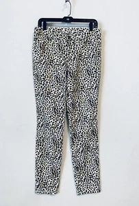 Victorias Secret Jeans Womens 10 Mid Rise Siren Animal Print Skinny Stretch Boho - Picture 1 of 9