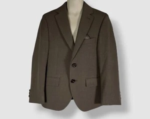 Brooks Brothers Boy's Brown Mini Check Classic Fit Suit Separate Jacket Size 8R - Picture 1 of 6