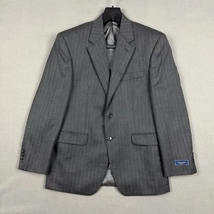 NWT Chaps Ralph Lauren Blazer Suit Jacket Sport Coat Gray Pinstripe 38S Wool - Picture 1 of 17