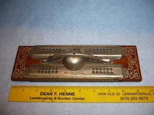 Antique University Chimes Beaver Brand Harmonica W/ Bell Keys G C 48 Double Hole - Picture 1 of 7