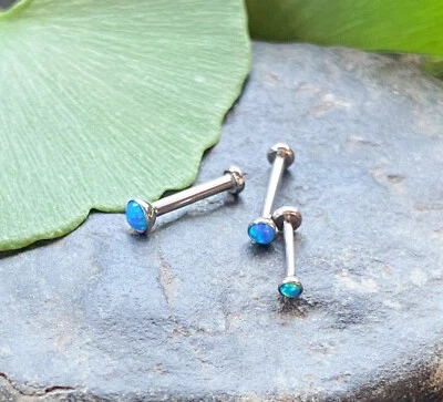 1 pieza Titanio Push In Ópalo 16g Labret Monroe Perno Labio Anillo Hélice Oreja Cartílago Foto 1 de 4