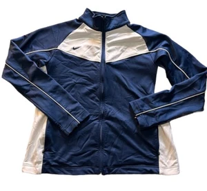 Nike Jacket Boys XL 16-18 blue White Dri Fit Team Track Full Zip Windbreaker - Picture 1 of 6
