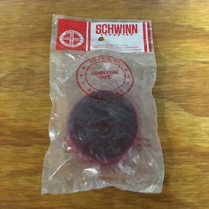 SCHWINN APPROVED HANDLE BAR TAPE CLEAR RED FIT SCHWINN ROAD BIKES & OTHERS NOS - Picture 1 of 5