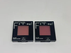 Maybelline Fit Me Blush Duo Shades 50 & 55 4.5g Each Smooth Blendable Powder - Picture 1 of 3