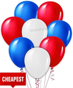 Rojo Blanco Globos Azules Escribano GB Union Jack Queen Royal Street Party Decoración - Imagen 1 de 5