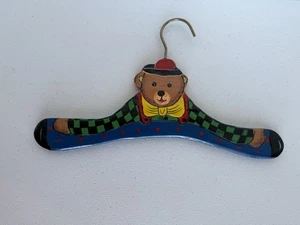 2er Set Vintage Handbemalte Kinder Holz Kleiderbügel - Teddy 🐻 Bären - Bild 1 von 13