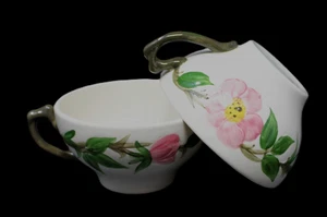 2 Franciscan Desert Rose Flat Cups Teacups USA Pink Flower Vintage Earthenware - Picture 1 of 9