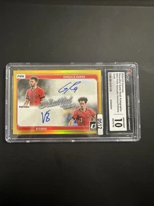 2024-25 Donruss FIFA Portugal Gonçalo Ramos/ Vitinha Dual Auto Gold 2/5 CGC 10 - Picture 1 of 2