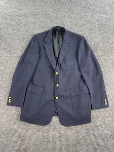 Vintage Princeton University Store Blazer 46 L blau Wolle goldene Knöpfe Hopsack - Bild 1 von 15