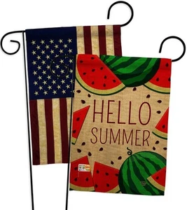 Watermelon Summer Garden Flag - Pack Fun In The Sun Beach Pool Luau Tropical ... - Picture 1 of 5