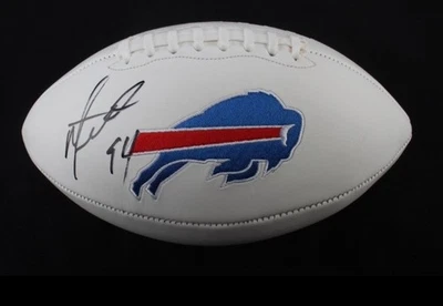 Mario Williams Autografiado Fútbol Buffalo Bills Legend (Radtke Certificado de Autenticidad) Foto 1 de 2