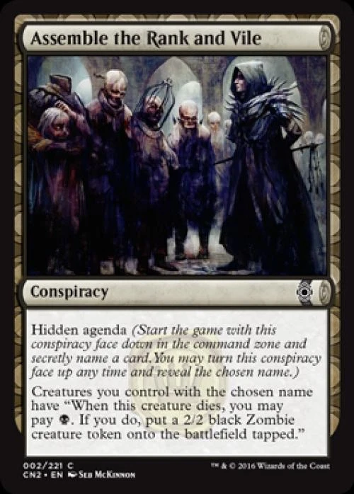 Assemble the Rank and Vile - Light Play MTG Conspiracy: Take the Crown - Image 1 of 1