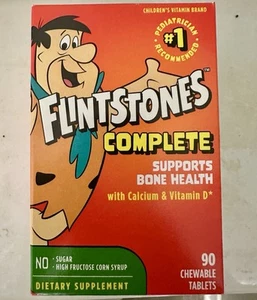 (2) Flintstones Complete Children's Multi-Vitamin 90 Chewable Tablets Exp. 7/25 - Picture 1 of 1