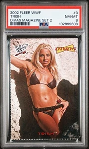 2002 Fleer WWF (WWE) #3 Trish Stratus Divas Magazine Set 2 PSA 8 - Picture 1 of 3