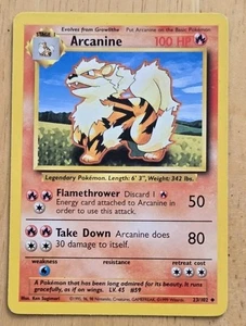 Pokémon TCG Arcanine # 23/102 Base Set Regular Unlimited Uncommon LP-NM 1999 - Bild 1 von 2