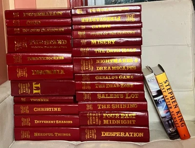 Red Leather Stephen King Library Collection Hardcover Books Like New  - Image 1 of 2
