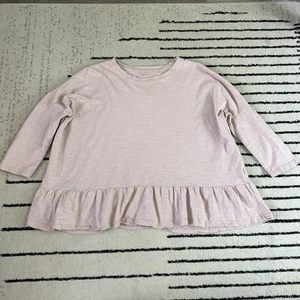 MerSea Damen One rosa Halbarm Schößchen Slub Tee Top Rüschensaum Bluse - Bild 1 von 7
