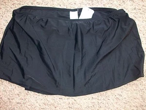 NEW ISLAND ESCAPE BLACK SWIM SKIRT COVER UP WOMENS 20W SKIRTINI FREE SHIP! - Picture 1 of 3