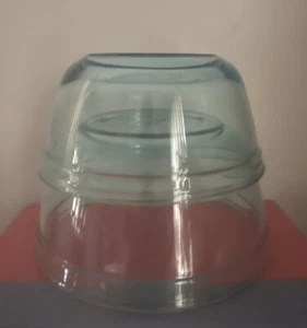 2 cuencos mezcladores de vidrio 1L y 1,5L cuencos anidados de vidrio verde turquesa usados en excelente estado AH - Imagen 1 de 11