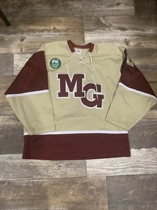 Maple Grove Crimson Vintage Minnesota High School Hockey Jersey #1 Taglia L - Foto 1 di 5