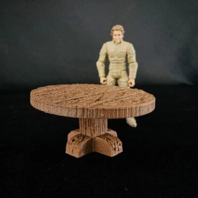 MESA DE MADERA MEDIEVAL personalizada para figura diorama de 3,75 pulgadas (1:18) Foto 1 de 4