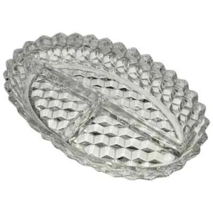 Vintage Fostoria American Oval Divided Relish 10.75" Condiment Dish - Picture 1 of 4