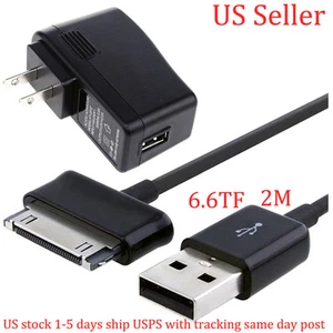 2A AC Adapter Charger + USB Cable for Samsung Galaxy Tab Tablet 7 8.9 10.1 Inch - Picture 1 of 3
