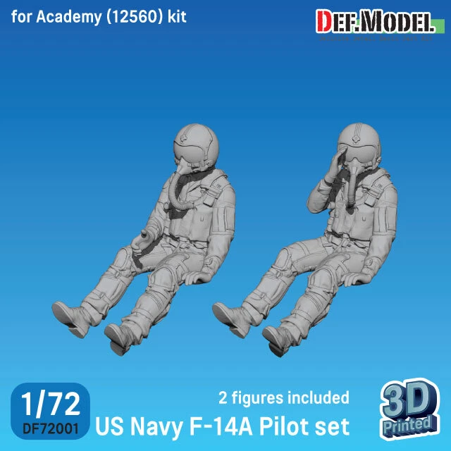 DEF Model 1/72 US Navy F-14A Pilot set for Academy kit (2 figures) - Image 1 of 1