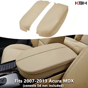Fit 2007-2013 Acura MDX Leather Center Console Lid Armrest Cover Beige Parchment - Foto 1 di 9