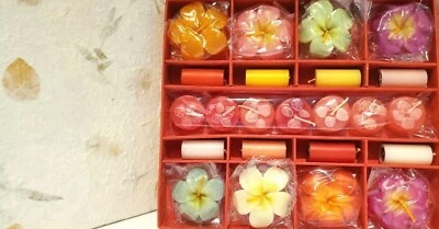Candle Gift Set 23 Pieces Floating Flowers Small Stick Tea Light - Image 1 of 4