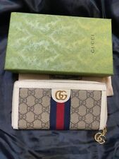 GUCCI Gucci Ophidia zip around wallet beige/white 2990