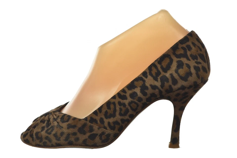 Cynthia Rowley Womens Shoes Size 6.5 Brown Animal Print Suede Classic Pumps Heel - Image 1 of 4