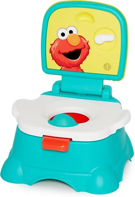 Asiento de inodoro y taburete de entrenamiento para ir al baño 3 en 1 Sesame Street Elmo Hooray, fácil Foto 1 de 4